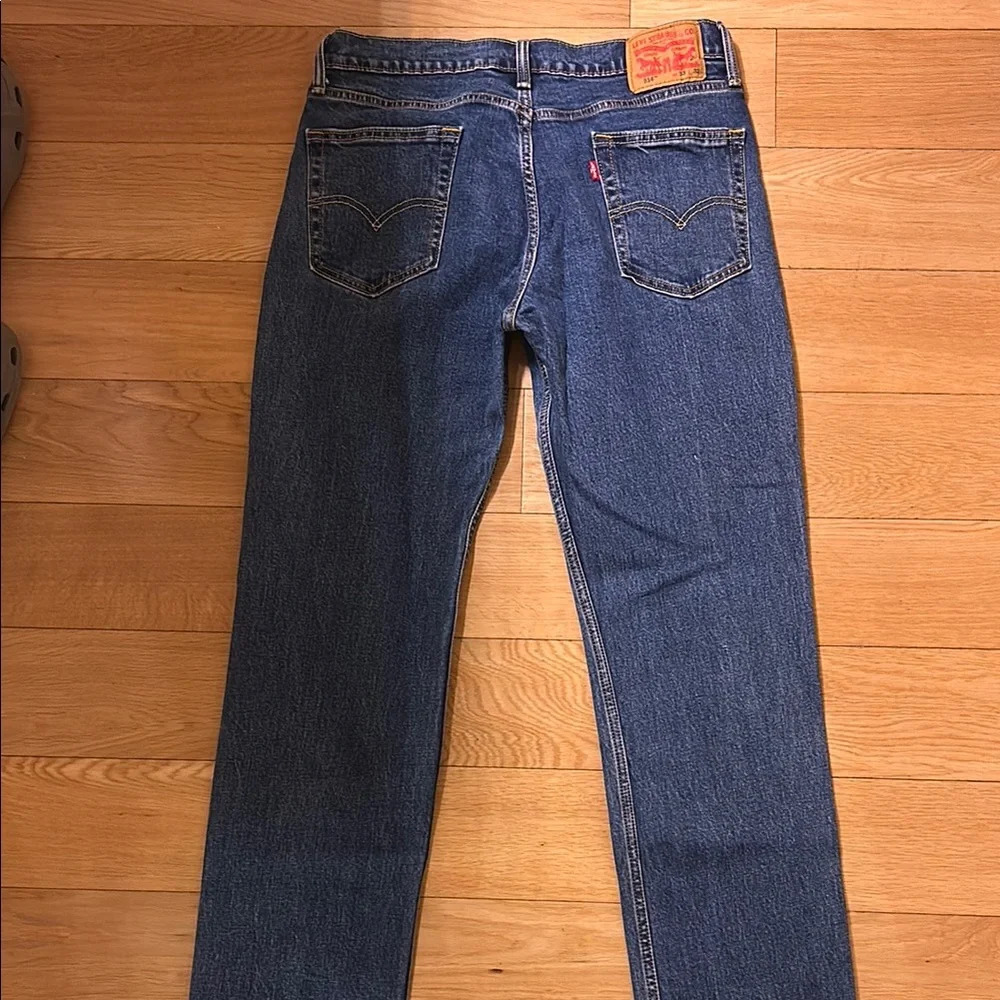 Levi's Blue Straight-Leg Jeans. 514 - Picture 3 of 3